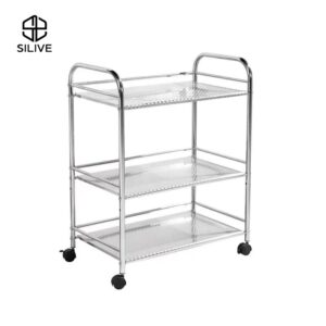 Silive Shop รถเข็นอาหาร แข็งแรง ชั้นวางของ รถเข็นสแตนเลส รุ่นหนา คุณภาพดี # B-D111