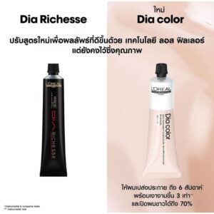 ไดอา ริสเชส + นม ครบชุด 2 ชิ้น ครีมเปลี่ยนสีผมแบบไม่มีแอมโมเนีย ลอรีอัล ไดอาร์คัลเลอร์ ไดอา dia color