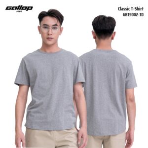 GALLOP Men’s Classic T-Shirt เสื้อยืดคอกลมสีพื้น ชายโค้ง ทรง Regular Fit (GBT9002-TD)