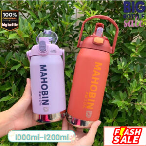 Mahobin แก้วเก็บความเย็น กระบอกน้ำ ขนาด1000 ML / 1200ML สแตนเลส sus316 V4