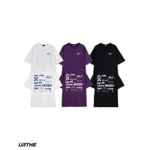 URTHE - เสื้อยืด เเขนสั้น สกรีนลาย รุ่น B-SIDE