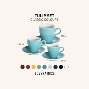 Loveramics ชุดแก้วกาแฟเซรามิค รุ่น Tulip Set (Cup & Saucer)