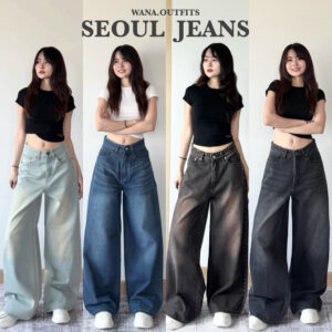 Wana.Outfits - Seoul Jeans กางเกงยีนส์ขากระบอกใหญ่(มาก)ทรงbaggy