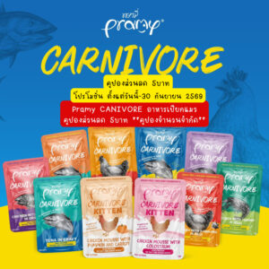 Pramy Carnivore พรามี่ คาร์นิวอร์ อาหารเปียกแมว กลูเตนฟรี ขนาด 70g*1โหล