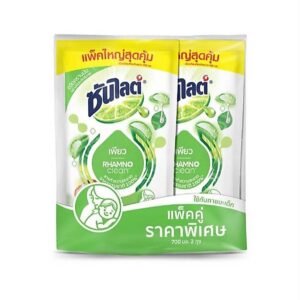 Sunlight ซันไลต์ เพียว น้ำยาล้างจานสำหรับภาชนะเด็ก ถุงเติม 700มล. ×2ถุง(1400มล.)