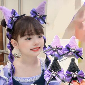 กิ๊บติดผมคุโรมิ สีดำและม่วง ชุดที่คาดผมคุโรมิ เหมาะสำหรับเด็ก