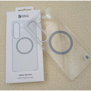 เคสใสสําหรับ Samsung Galaxy S26 Ultra/S25 Ultra Clear Magnet ชาร์จแม่เหล็ก WonT สีเหลือง