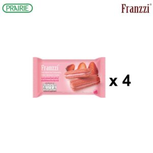 (ชุด 4 ชิ้น) ฟรานซี่ คุกกี้ สตรอเบอร์รี่ เวลเว็ท 34ก. / Franzzi Red Velvet And Strawberry Flavor 34g.