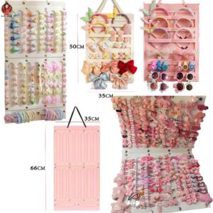 【จัดส่งจากกรุงเทพฯ】Hair Bow Holder Organizerที่แขวนจัดเก็บกิ๊บติดผม แบบติดผนัง ความจุขนาดใหญ่ ที่คาดผม ที่เก็บกิ๊บติดผม