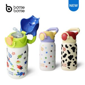BOTTLE BOTTLE 16oz/500ml เด็กแบบพกพา ขวดน้ํา น่ารัก กระติกน้ําร้อน สําหรับเด็กชายหญิงโรงเรียนกีฬาท่องเที่ยว