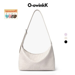 O‑owinkK กระเป๋าโฮโบ PU ลายทอถัก สายปรับได้ สะพายใต้วงแขน สะพายข้างได้ ความจุมาก