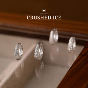 MEET💕ต่างหูเงิน Crushed Ice ตุ้มหูเพชร ต่างหูเก๋ๆ ต่างหูแฟชั่น ตุ้มหูเงิน ต่างหูเพชร ต่างหูผู้หญิง