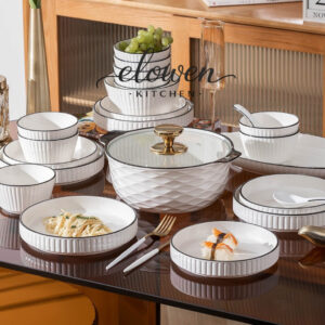 Elowen Kitchen รวมทุกลาย จาน ชาม เซรามิกญี่ปุ่น เซ็ต S-M ชุด 4-6 ชิ้น ราคาถูก คุณภาพดีเยี่ยม เข้าไมโครเวฟได้