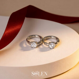 ต่างหู Solen Eternal Bond เพชร CZ ดีไซน์ Wedding Ring สแตนเลส ใส่ติดหูได้ทุกวัน ไม่ระคายเคือง