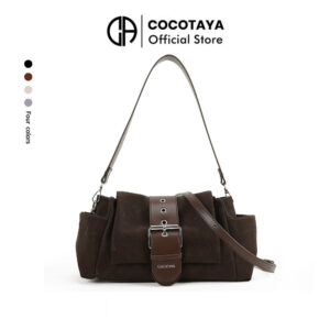 COCOTAYA-Ladies กระเป๋าสะพายไหล่ขนาดใหญ่ความจุ PU กระเป๋าถือ Elegant Commuter Bag Multi-Compartment