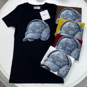เสื้อยืดป้ายME ลายหมวก fashion