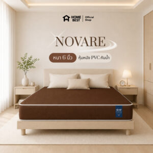 Home Best ที่นอน PVC กันน้ำ รุ่น NOVARE หนา 6 นิ้ว เช็ดทำความสะอาดง่าย กันฉี่ กันเหงื่อ รองรับน้ำหนัก 300 KG