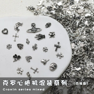 อะไหล่ฮาร์ดคอคละ ตกแต่งหน้าเล็บ DIY ตามใจชอบ 20 ชิ้น/ห่อ สินค้าพร้อมส่ง