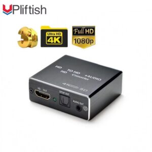 Upliftish ตัวแยกสัญญาณเสียง HDMI HDTV Audio Extractor Stereo Converter ออปติคัล และอะแดปเตอร์แยกเสียง AUX3.5mm