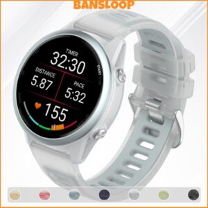 สายซิลิโคน 20 มม. 22 มม. for Smartwatc Garmin Forerunner 570 265 255 165 55 Music/Vivoactive 6 5 4/Venu สายยางโปร่งใส