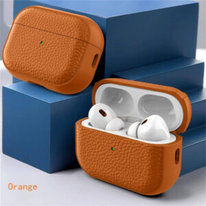 เคสแอร์พอด AirPod 5/4/4 ANC การออกแบบพื้นผิวหนังสําหรับเคส แถมฟรีพวงกุญแจ เคสหนัง For AirPods Pro 3rd Gen 2025