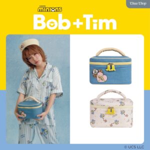 CHUUCHOP | Minions Puffy Bag กระเป๋าเครื่องสำอางลายมินเนี่ยน บุกันกระแทก ช่องแบ่งสามารถถอดปรับได้ (CMB001)