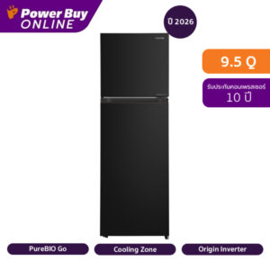 Toshiba ตู้เย็น 2 ประตู 9.5 คิว Inverter (สีดำด้าน) รุ่น GR-RT349WE-PMTH(68)