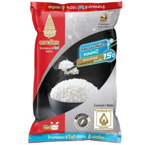ฉัตรข้าวขาวหอมมะลิใหม่ 5กก. Royal Umbrella New Jasmine Rice 5kg.