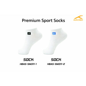 HUNDRED MEN'S QUARTER SOCKS MAX STRIDE (HBAS-5M311) ถุงเท้ากีฬา แบดมินตัน